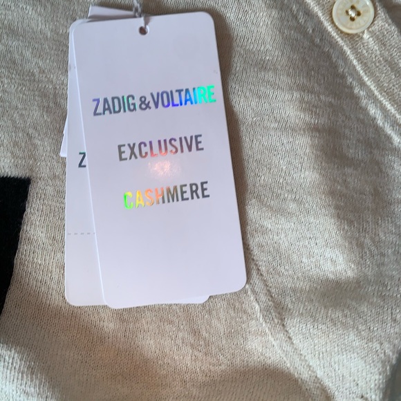 NWT Zadig & Voltaire Hexago Oh Yeah Cashmere Top - Picture 5 of 12